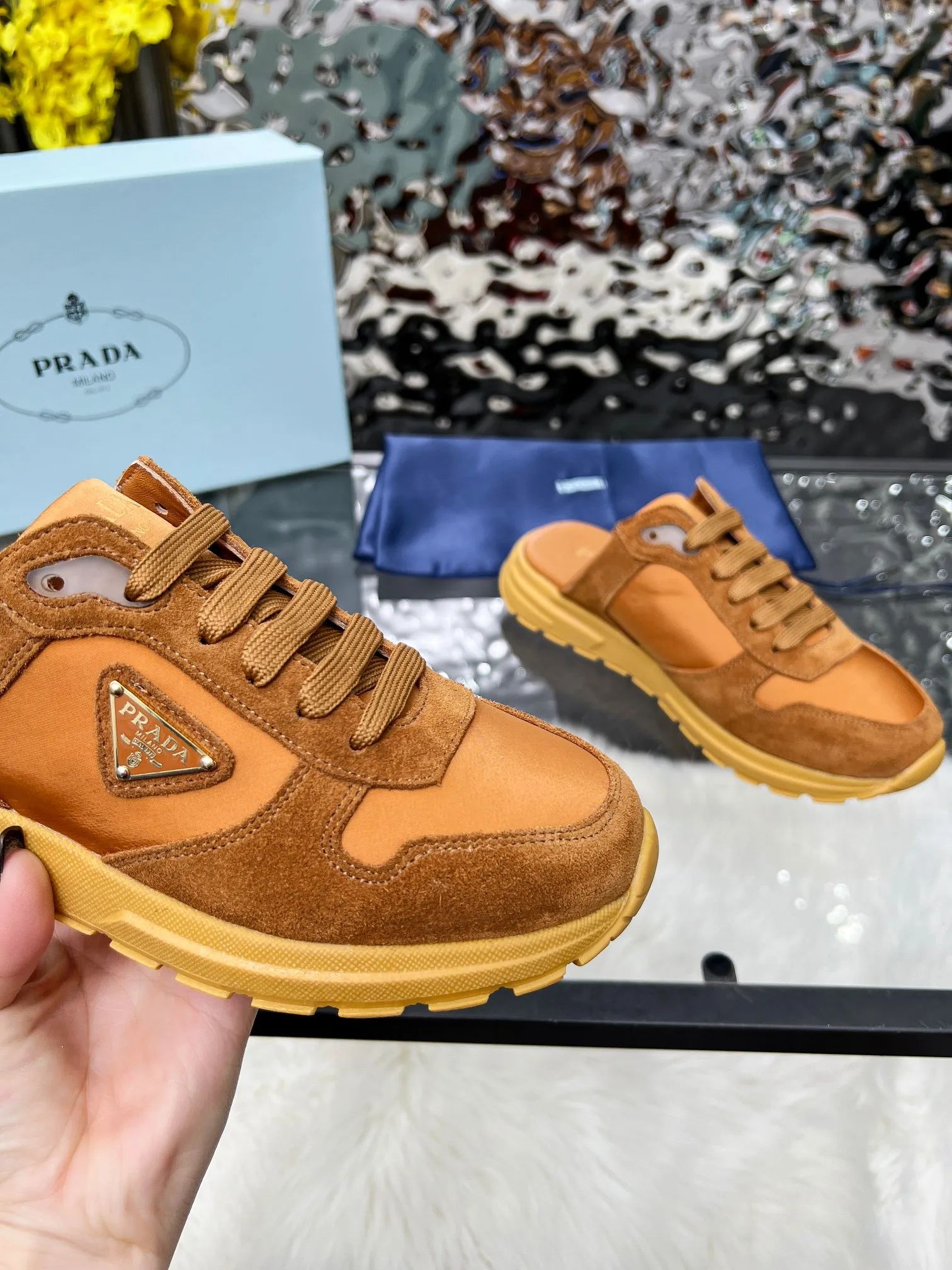 👟👟Ex-factory price 500👟👟 Prada "PRADA.." 2025 explosive model has been shipped. , original 1:1 development, four colors available 35--41 "Code 34 and 41 can be customized and cannot be returned or exchanged"